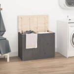 Vidaxl bo?te ¿¿ linge gris 88, 5x44x66 cm bois massif de pin Vidaxl bo?te ¿¿ linge gris 88, 5x44x66 cm bois massif de pin