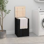 Vidaxl bo?te ¿¿ linge noir 44x44x66 cm bois massif de pin Vidaxl bo?te ¿¿ linge noir 44x44x66 cm bois massif de pin
