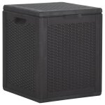 Vidaxl bo?te de rangement de jardin 90 l noir pp