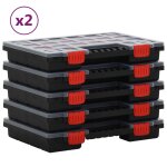 Vidaxl botes d'assortiment 10 pcs 34, 5x25x5 cm polypropylne