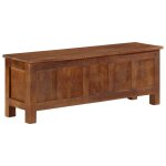 Vidaxl bote de rangement 110x30x40 cm bois de manguier solide