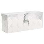 Vidaxl bote de rangement argent 50x20, 5x15 cm aluminium