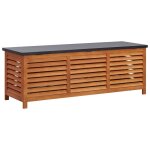 Vidaxl bo�te de rangement de jardin 150x50x55 cm eucalyptus solide