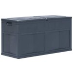 Vidaxl bote de rangement de jardin 320 l noir