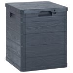 Vidaxl bote de rangement de jardin 90 l anthracite