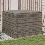 Vidaxl bo�te de rangement de jardin gris 291l r�sine tress�e