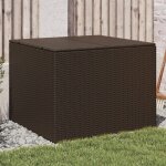 Vidaxl bo�te de rangement de jardin marron 291l r�sine tress�e