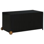 Vidaxl bote de rangement de jardin noir 120x65x61 cm rsine tresse