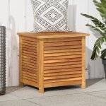 Vidaxl bote de rangement de jardin persiennes 60x50x56cm bois acacia