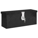 Vidaxl bo�te de rangement noir 50x15x20, 5 cm aluminium