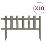 Vidaxl bordure de jardin 10 pcs bois de sapin 4, 4 m