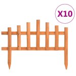 Vidaxl bordure de jardin 10 pcs bois de sapin 4, 4 m