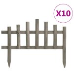 Vidaxl bordure de jardin 10 pcs bois de sapin 4, 4 m