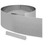 Vidaxl bordure de jardin 4 pcs argent 450 x 25 cm acier galvanis