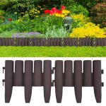 Vidaxl bordures de pelouse 36 pcs marron 10 m pp