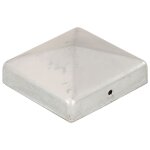 Vidaxl bouchons de poteau de clture 6 pcs mtal galvanis 81x81 mm