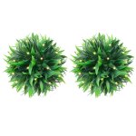 Vidaxl boules de buis artificielles avec lumires led 2 pcs vert 20 cm