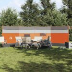 Vidaxl brise - vent de camping gris et orange 510x153 cm imperm�able