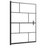 Vidaxl cabine de douche esg 100x140 cm noir