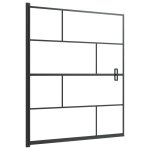 Vidaxl cabine de douche esg 116x140 cm noir