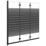Vidaxl cabine de douche pliable 3 panneaux 130x130 cm esg noir