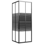 Vidaxl cabine de douche  rayures esg 80x80x180 cm noir