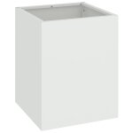 Vidaxl cache - pot de jardin blanc 32 x 32 x 40 cm acier lamin� a froid