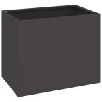 Vidaxl cache - pot de jardin noir 50 x 32 x 40 cm acier lamin a froid