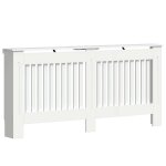 Vidaxl cache - radiateur blanc brillant 172 x 19 x 81, 5 cm