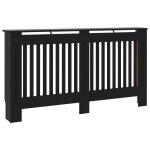 Vidaxl cache - radiateur noir 152x19x81, 5 cm mdf