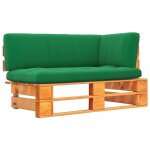 Vidaxl canap� d'angle palette de jardin marron miel bois pin impr�gn�