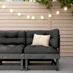 Vidaxl canapé d'angle avec coussins gris bois de pin solide Vidaxl canapé d'angle avec coussins gris bois de pin solide