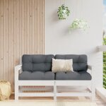 Vidaxl canaps d'angle de jardin 2 pcs blanc bois de pin massif