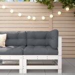 Vidaxl canap d'angle de jardin blanc bois de pin massif