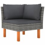 Vidaxl canap d'angle rsine tresse et bois d'eucalyptus massif