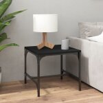 Vidaxl canap d'angle sectionnel avec coussin gris fonc bois d'acacia