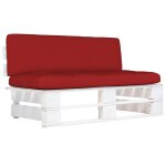 Vidaxl canap� central palette de jardin blanc bois de pin impr�gn�