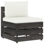 Vidaxl canap central sectionnel avec coussins bois imprgn de gris