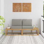 Vidaxl canap� d'ext�rieur en bout 2 pi�ce blanc bois d'acacia massif