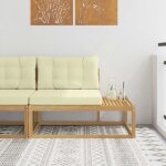 Vidaxl canap� d'ext�rieur en bout blanc 115 x 83 x 73 cm polyester