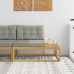 Vidaxl canap� d'ext�rieur en bout blanc 115 x 83 x 73 cm polyester