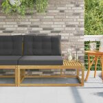 Vidaxl canap� d'ext�rieur en bout blanc 115 x 83 x 73 cm polyester