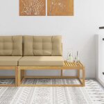 Vidaxl canap� d'ext�rieur en bout blanc 115 x 83 x 73 cm polyester
