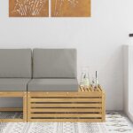 Vidaxl canap� d'ext�rieur en bout bois d'acacia massif blanc