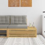 Vidaxl canap� d'ext�rieur en bout avec coussin blanc 115 x 83 x 73 cm