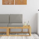 Vidaxl canap� d'ext�rieur en bout avec coussin blanc 91 x 63 x 73 cm