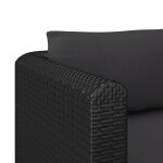 Vidaxl canap�s de jardin 2 pcs avec coussins r�sine tress�e noir