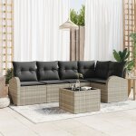 Vidaxl canapés de jardin de 6 pièces avec coussins gris Vidaxl canapés de jardin de 6 pièces avec coussins gris
