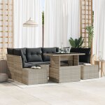 Vidaxl canapé de jardin ensemble de 7 gris rattan pe canapé de jardin Vidaxl canapé de jardin ensemble de 7 gris rattan pe canapé de jardin