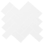 Vidaxl carreau en chevron 20 pcs blanc 30 x 30 cm polyur�thane et pet